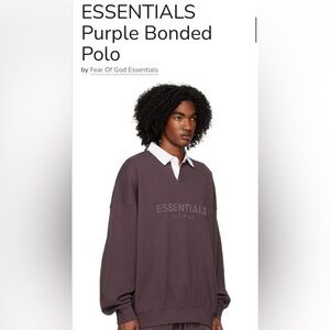 Essentials purple bonded polo